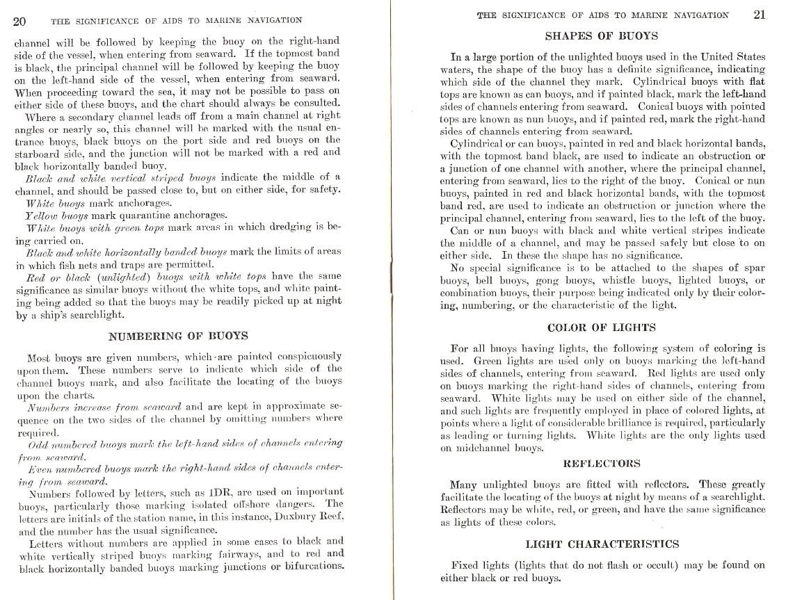 US Coast Guard- Significance of Aids to Navigation - 1943 Buoy Shapes
