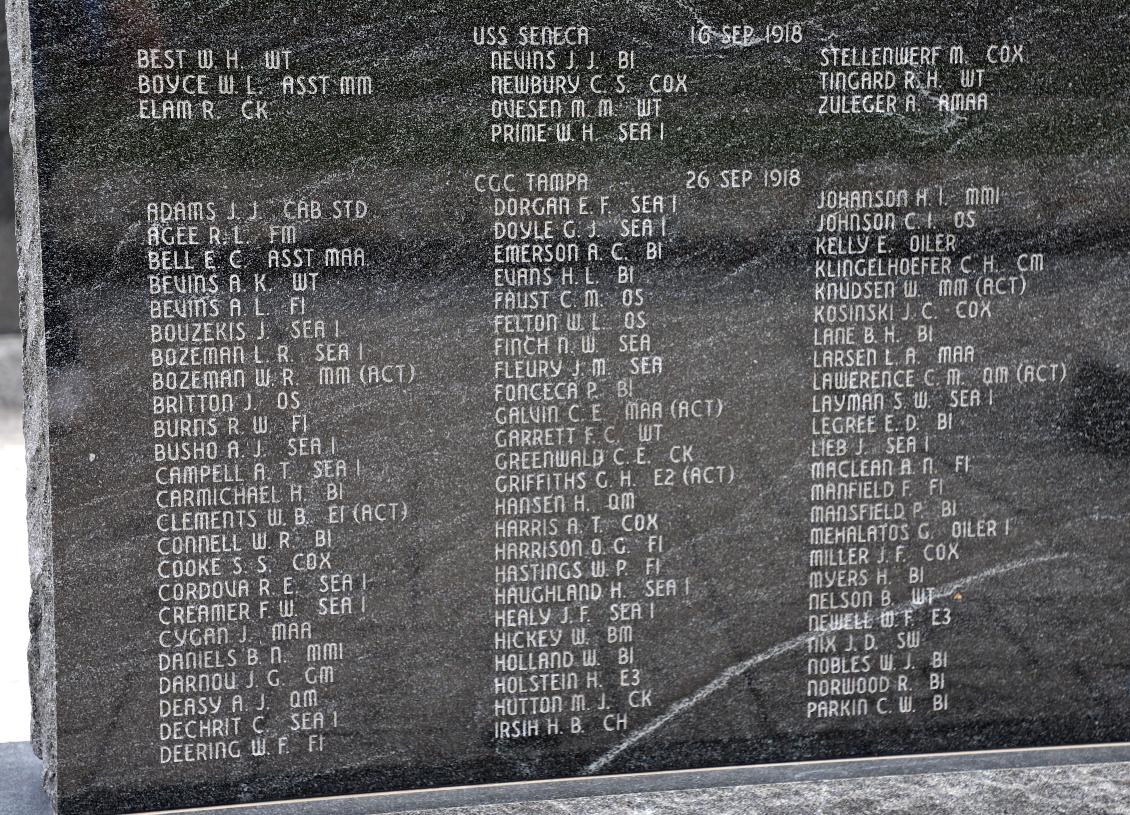 Cape May CG Training Center - Coast Guard Enlisted Memorial 1918 - Tampa