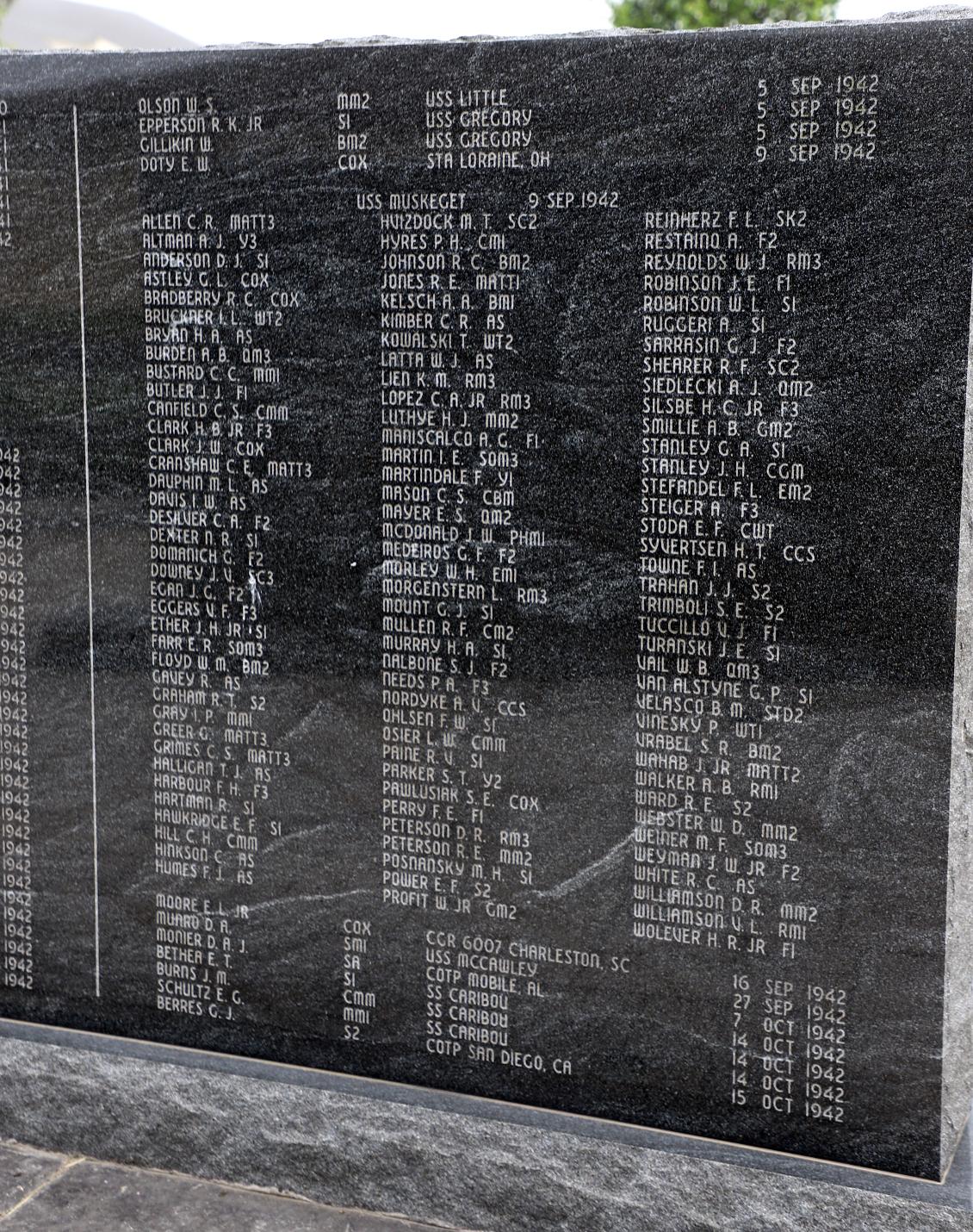 Cape May CG Training Center - Coast Guard Enlisted Memorial 1942