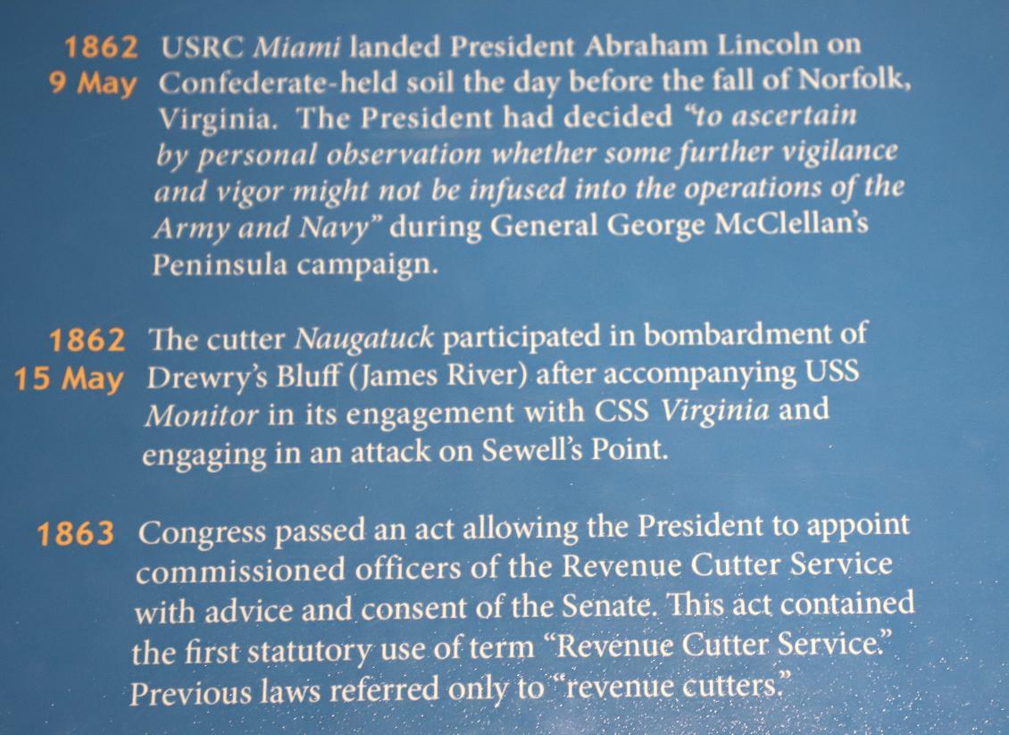 US Coast Guard Academy Museum - 1862 Civil War