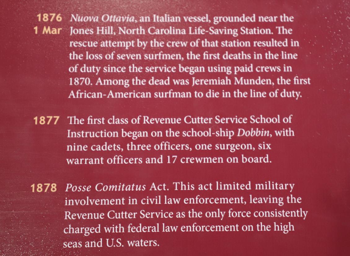 US Coast Guard Academy Museum - 1876