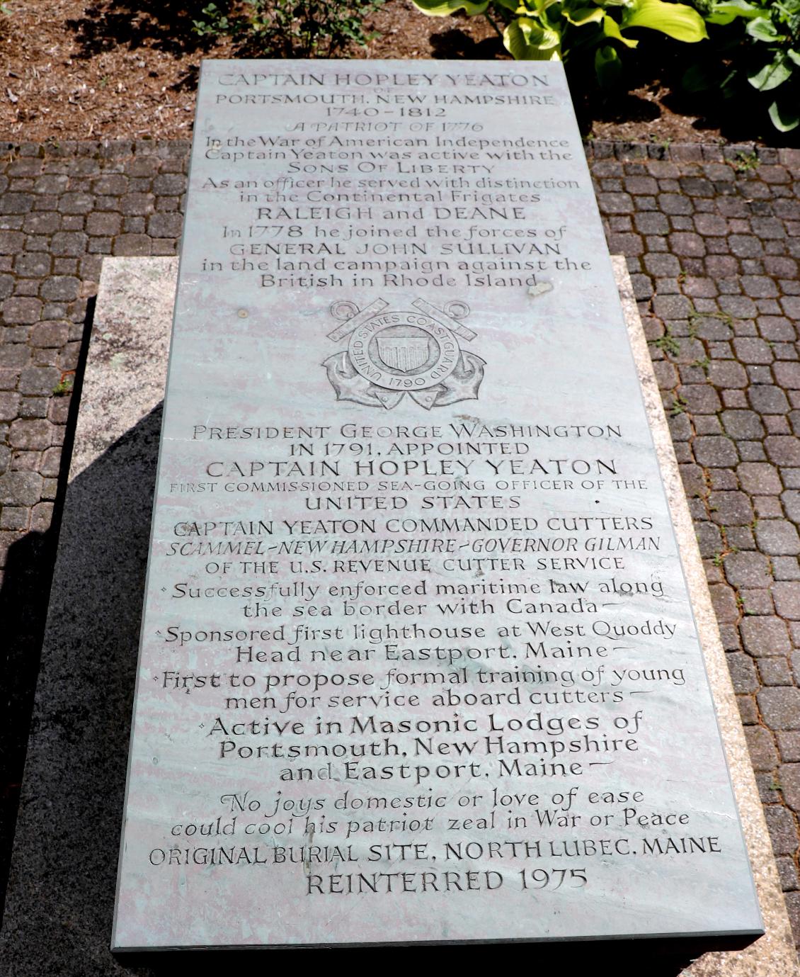 U.S. Coast Guard Academy - Hopley Yeaton Grave