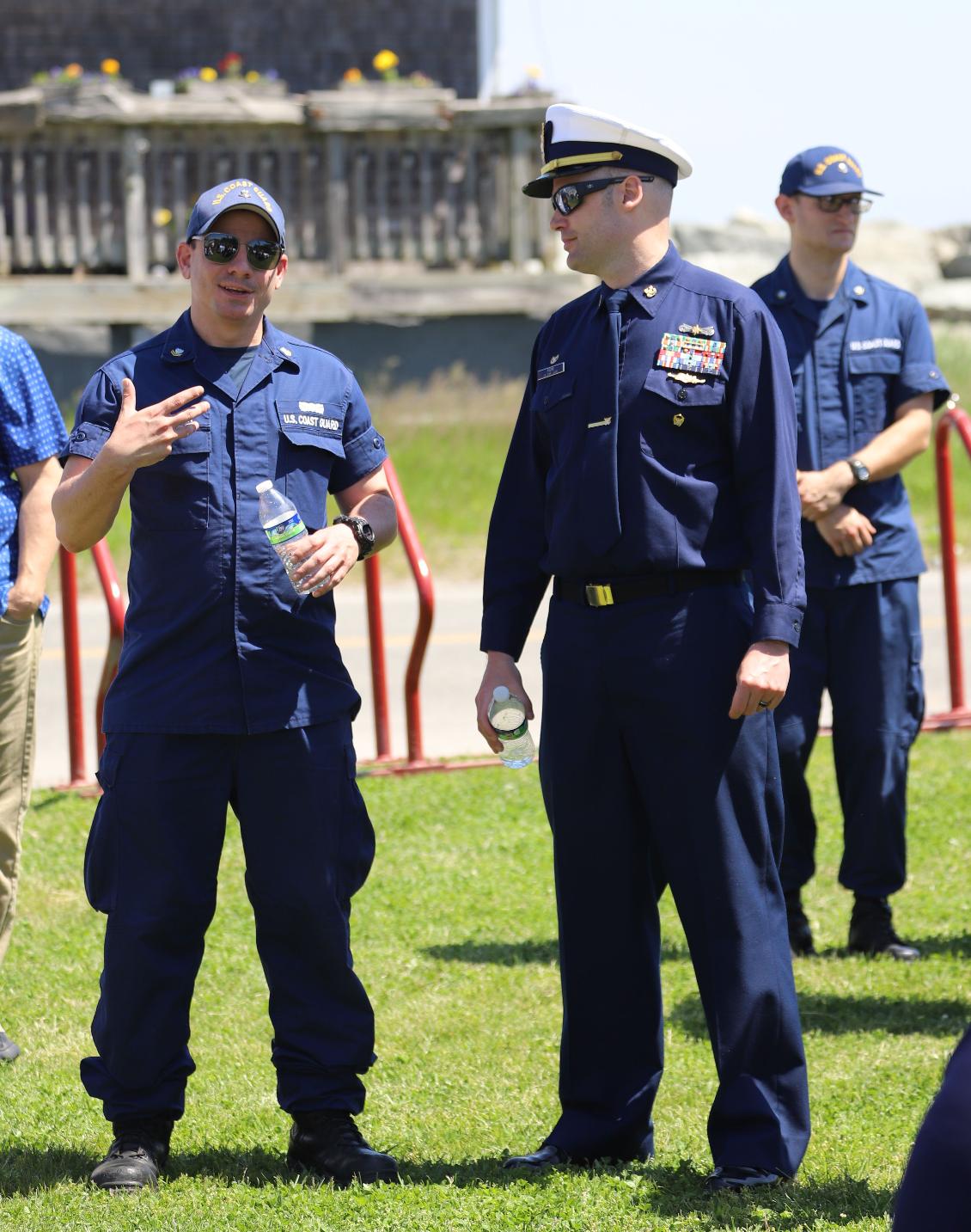 Retirement of Boston Light Keeper Dr. Sally Snowman at Hull Lifesaving Museum May 22 2024 Coast Guard Boston CWO Young