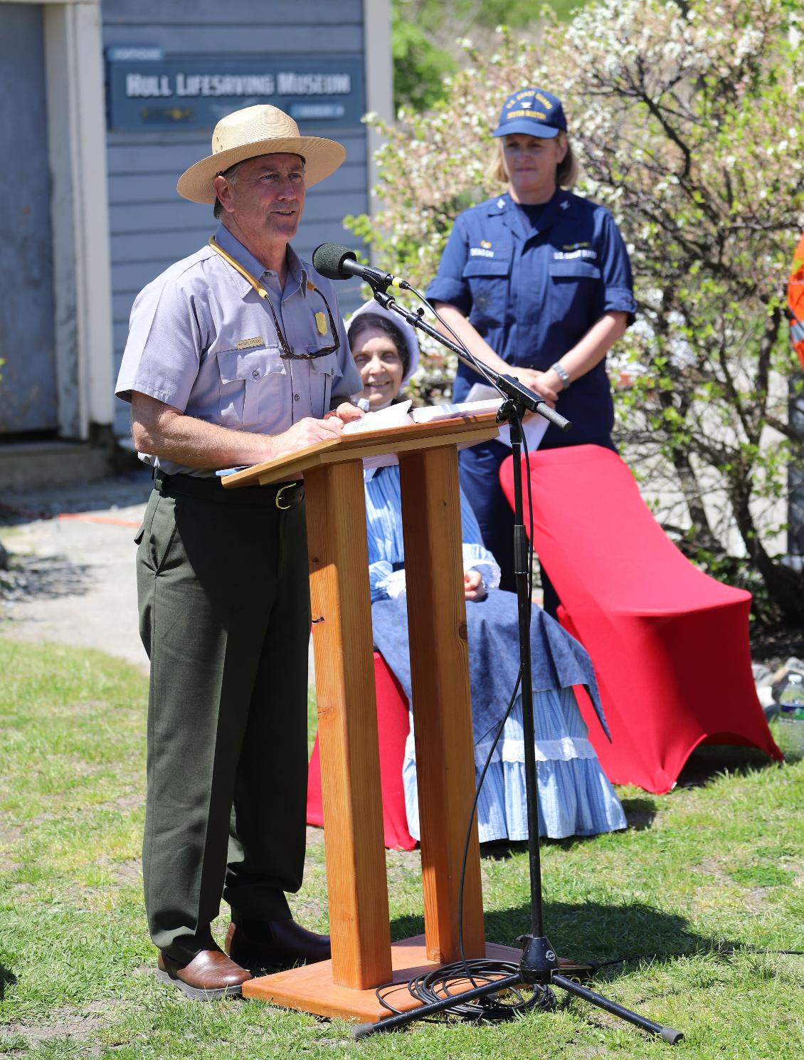 Retirement of Boston Light Keeper Dr. Sally Snowman at Hull Lifesaving Museum May 22 2024 Mike Cressey Boston National Parks