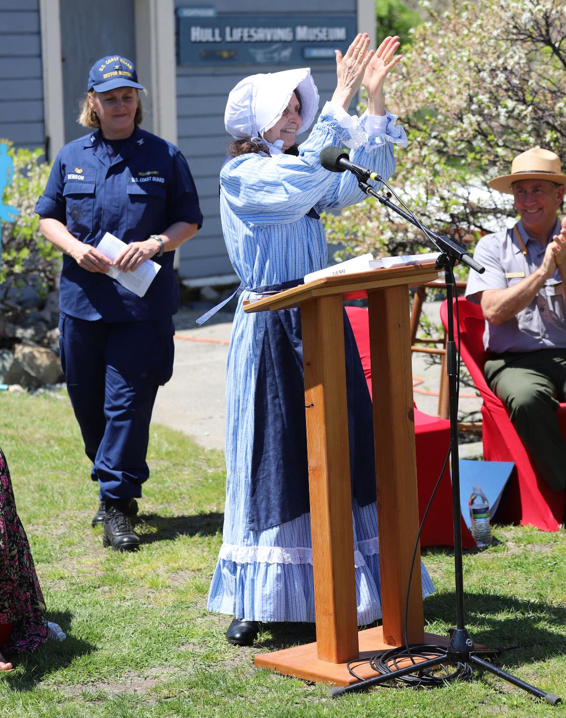 Retirement of Boston Light Keeper Dr. Sally Snowman at Hull Lifesaving Museum May 22 2024 Dr. Sally Snowman Applause